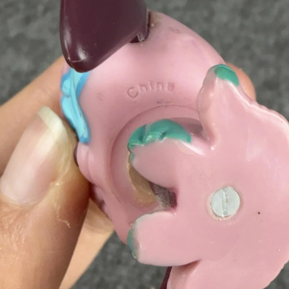 Hasbro‎ Littlest Pet Shop Pink SheepDog Figure 2007 Stars Ears LPS Extreme Pet